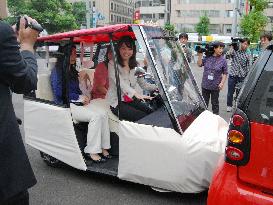 EV with external airbags