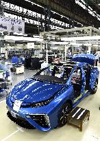 Toyota unveils production line for Mirai fuel-cell vehicle