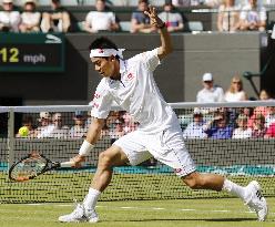 Nishikori beats Bolelli in 5-set Wimbledon opener