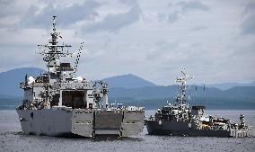 MSDF's minesweeper tender Uraga in Mutsu Bay