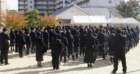 Funeral for a female junior high student who committed suicide i