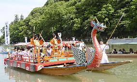 Ancient boat festival back in Kyoto