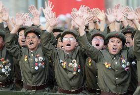 Photos from military parade in Pyongyang