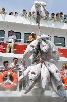 About 40 tons of tuna landed in Japan's Iwaki