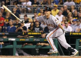 Aoki gets RBI single in Giants' loss