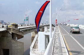 Chinese-built bridge opens in Cambodia's capital