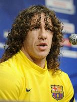 Puyol of European champions Barcelona