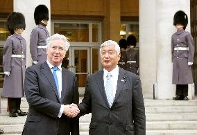 Japan's Nakatani, Britain's Fallon hold talks in London