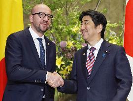 Belgium's PM Michel meets with Japanese PM Abe