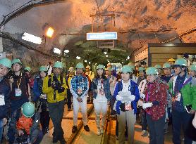 Visitors get glimpse of unseen area in Kurobe Gorge tour