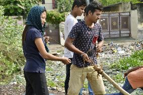 Indian Volunteers conduct cleanup activities