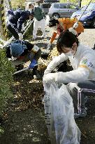 Volunteers decontaminate Fukushima