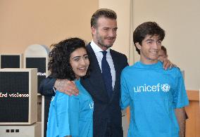 Beckham attends U.N. event