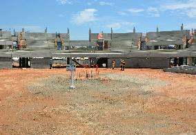 Tennis courts under construction for '16 Olympics