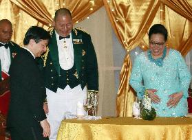 Japanese crown prince attends official dinner in Tonga