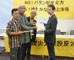 Residents from Indonesia's Java urge Japan not to fund thermal power project