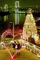 Christmas tree lit at Tokyo's Odaiba