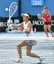 Date-Krumm plays in women's doubles at Australian Open