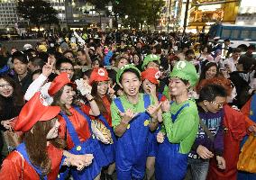 Halloween celebrations on Tokyo streets