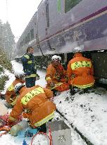 Express train hits 4 rail maintenance workers, 2 die
