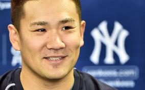 N.Y. Yankees pitcher Tanaka attends press conference