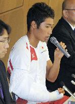 Swimming: Stumble costs Japan ace Hagino trip to worlds