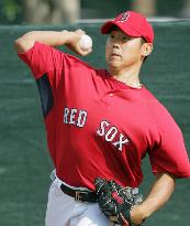 Matsuzaka in preseason practice