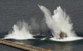 Bombs of now-defunct Japanese military disposed of in Matsuyama