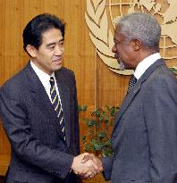 Japan tells Annan it is ready for greater role at U.N.