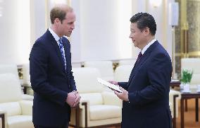 Britain's Prince William in China