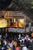 Tourists watch traditional village kabuki in northeastern Japan