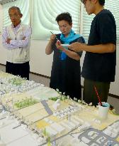 Prequake Tomioka townscape recreated in model