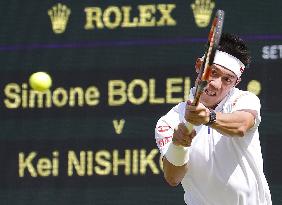 Nishikori beats Bolelli in 5-set Wimbledon opener
