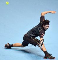 Nishikori marks 1st victory in ATP world tour finals