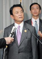 Aso attacks N. Korea's nuke threat at APEC