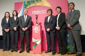 FIFA Women's World Cup Trophy displayed in Tokyo