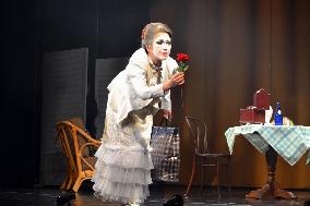 Actress Godai performs one-woman "Yokohama Rosa" in New York