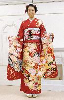 Skater Asada poses in kimono