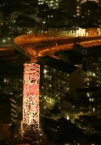 Landmark for 1995 Kobe quake volunteers lit up