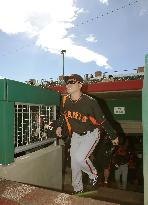 Giants' Japanese player Aoki in training camp in Arizona