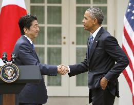 Abe, Obama hold joint press conference