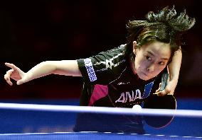 Ishikawa ends 2nd in table tennis Women's World Cup