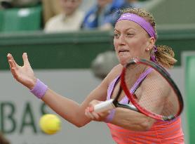 Kvitova plays 2nd-round match at French Open tennis tournament
