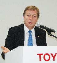 Toyota's new vice president attends press conference