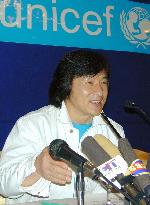 Action hero Jackie Chan in Cambodia to help UNICEF, UNAIDS