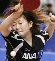 Table tennis: Fukuhara gets past 4th round at nationals