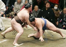 Hakuho marches on at New Year sumo