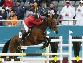 Japan's Oiwa wins equestrian gold at Asian Games