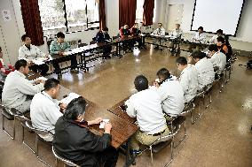 Officials of the village of Hakuba hold meeting