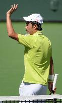 Japan's Nishikori wins 2nd-round match at BNP Paribas tennis